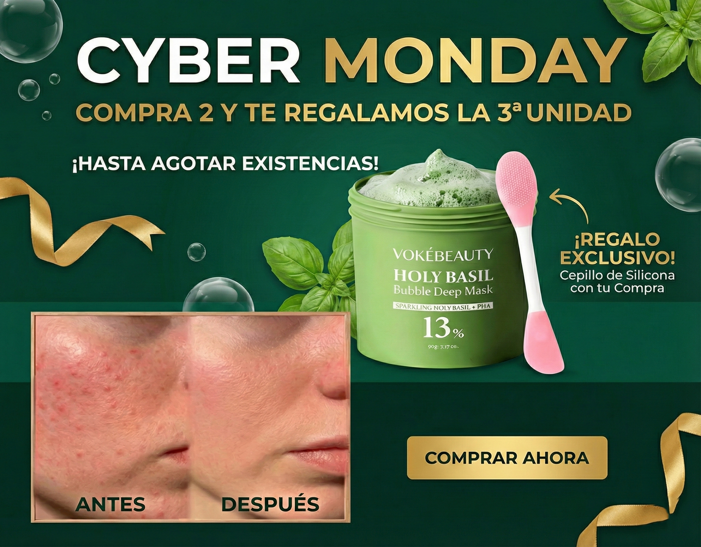 Mascarilla Detox Oxigenante | Holy Basil + PHA