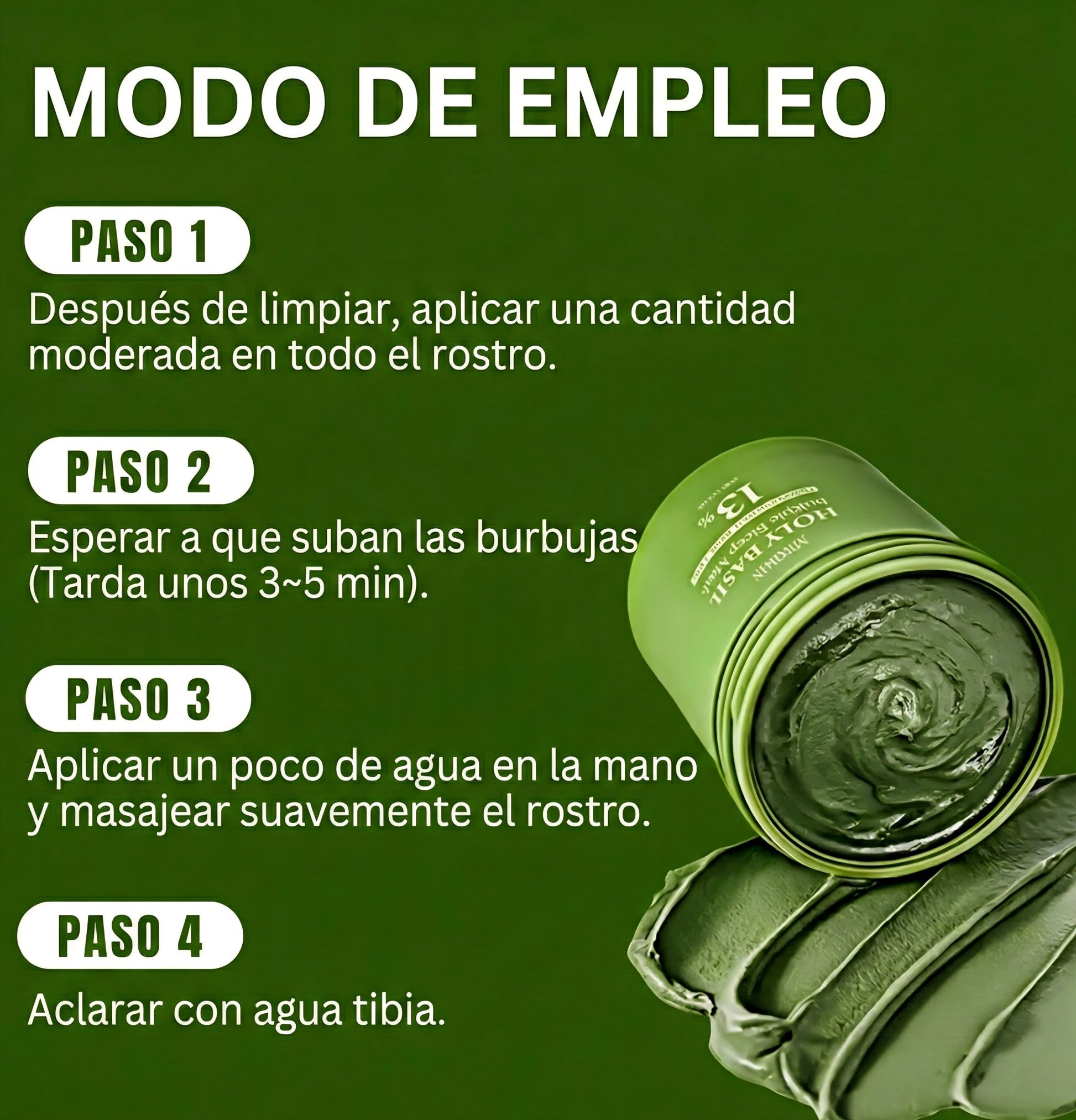 Mascarilla Detox Oxigenante | Holy Basil + PHA - Voke Beauty